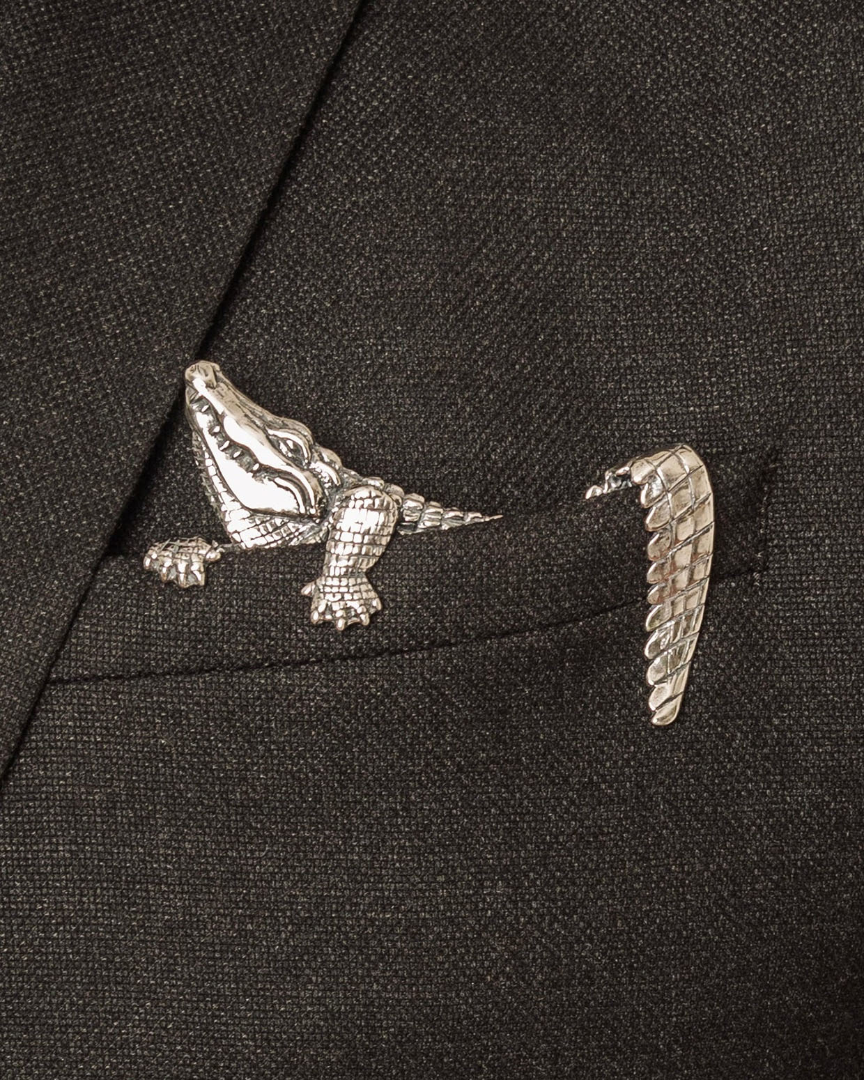 Jose Balli Silver Pocket Squares