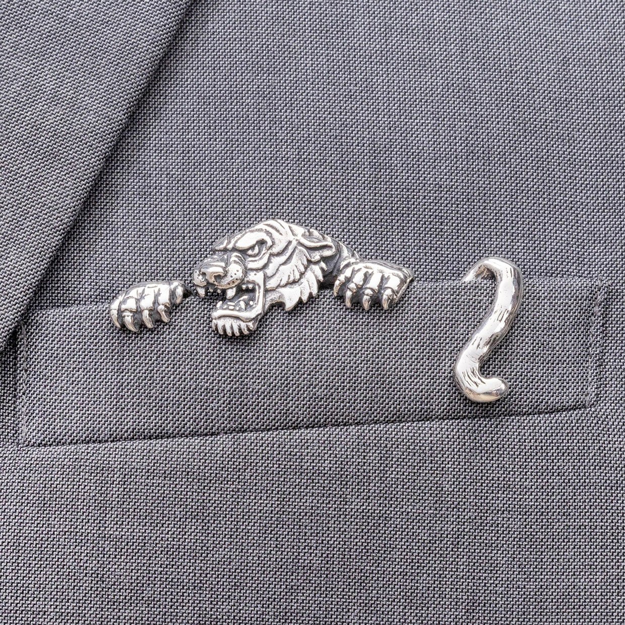 Jose Balli Silver Pocket Squares