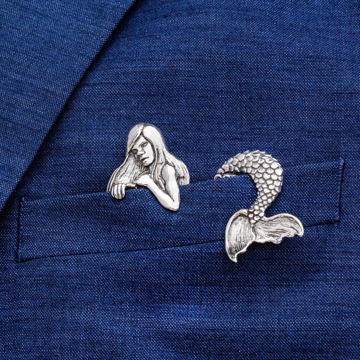 Jose Balli Silver Pocket Squares