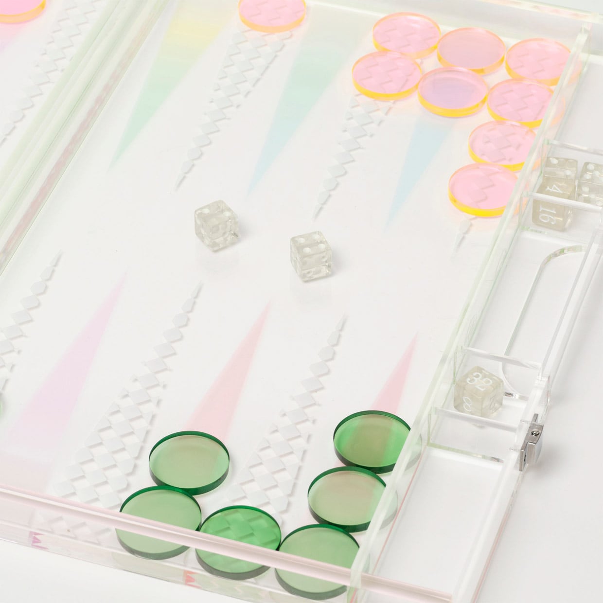 Lucite Backgammon Set
