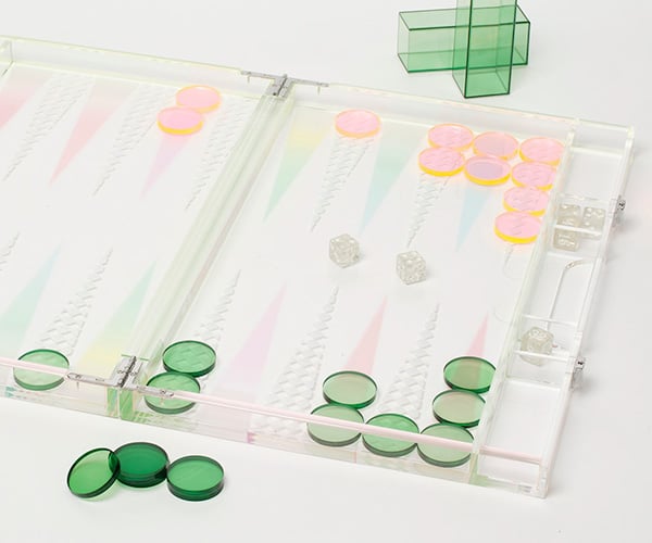 Lucite Backgammon Set