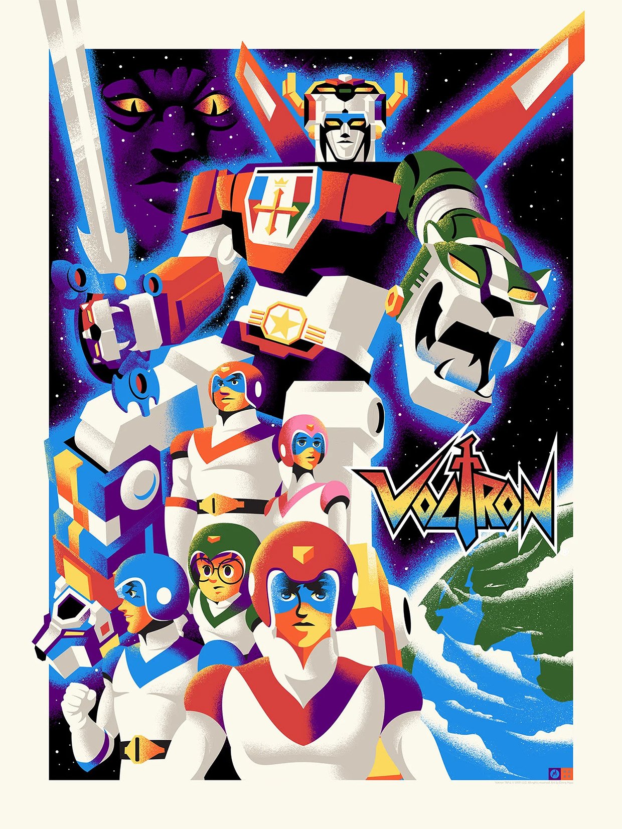 Assemble a Giant Mech on Your Wall with This Cool Voltron Poster