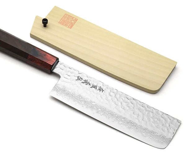 Yoshihiro Hammered Damascus Nakiri