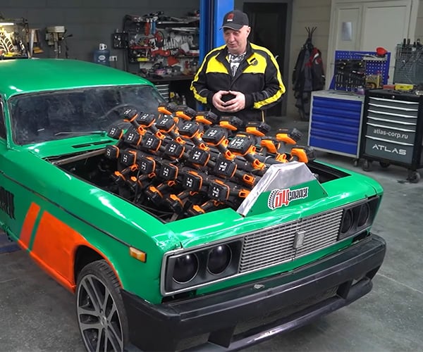 Making a Car Engine from Cordless Drills