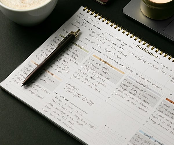 Dashboard Spiral Deskpad Planner