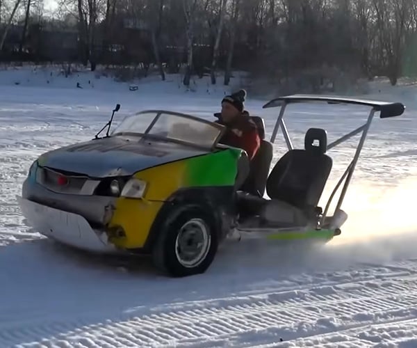 Turning a Mazda Into a Snowmobile