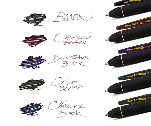 Pentel EnerGel Kuro Shades of Black Gel Pens