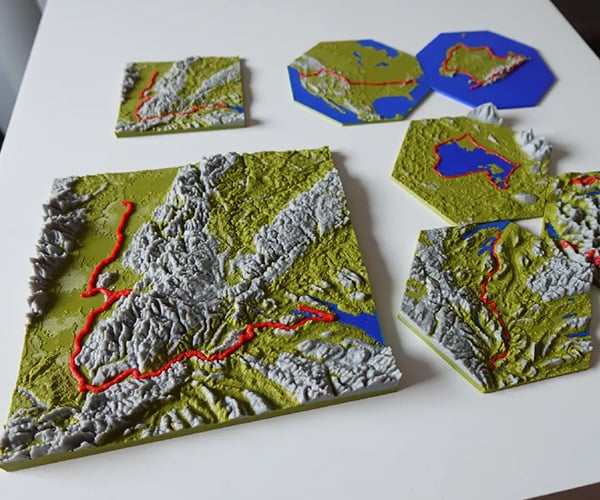 3D Printing Hiking + Biking Maps