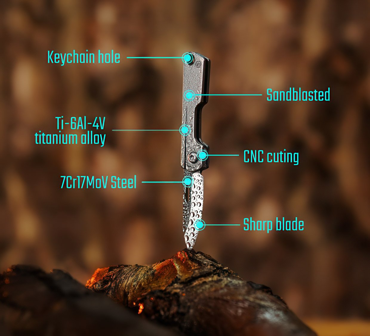 KeyUnity KK19 Titanium Mini Knife