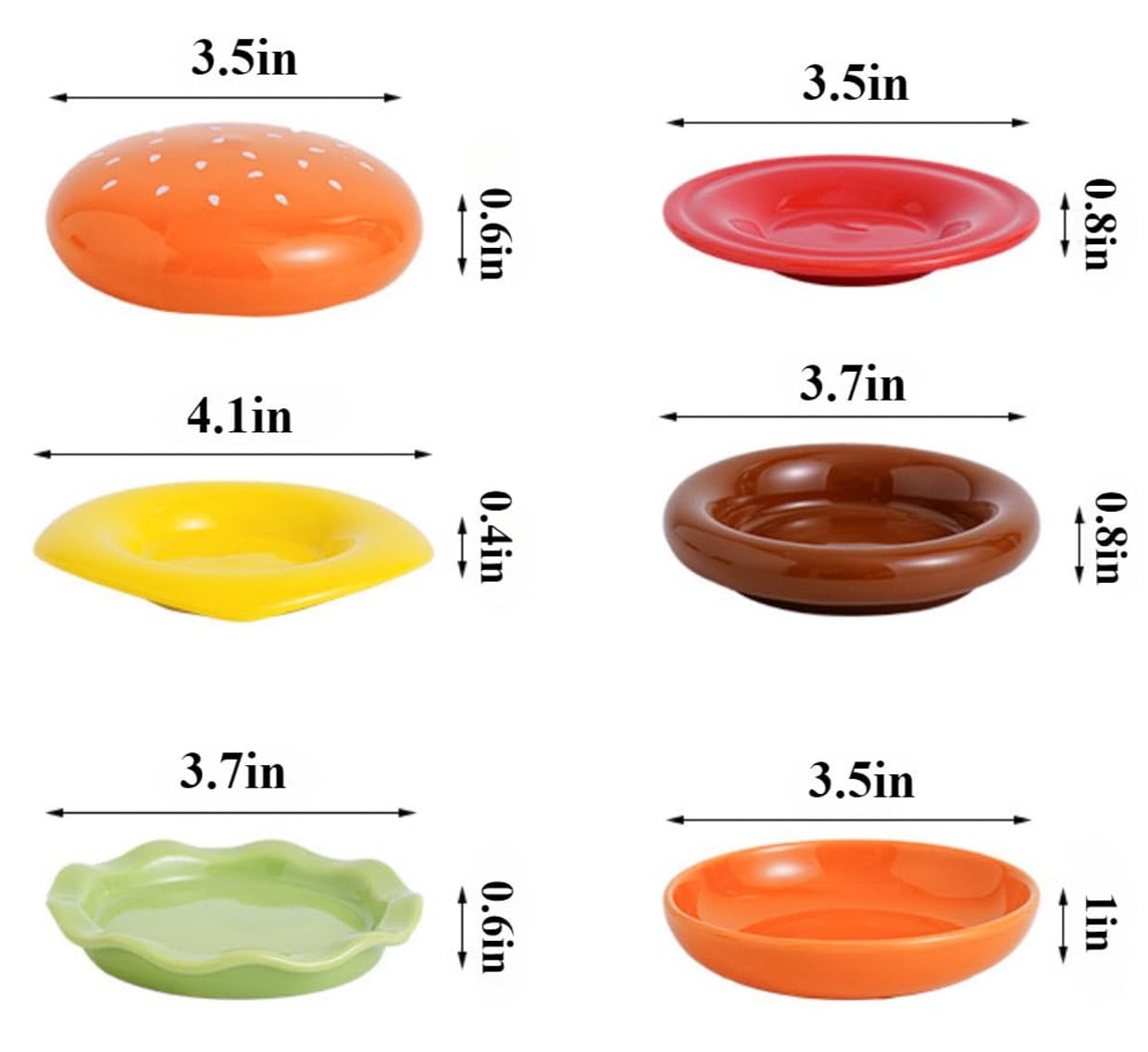 Cheeseburger Stackable Snack Plates