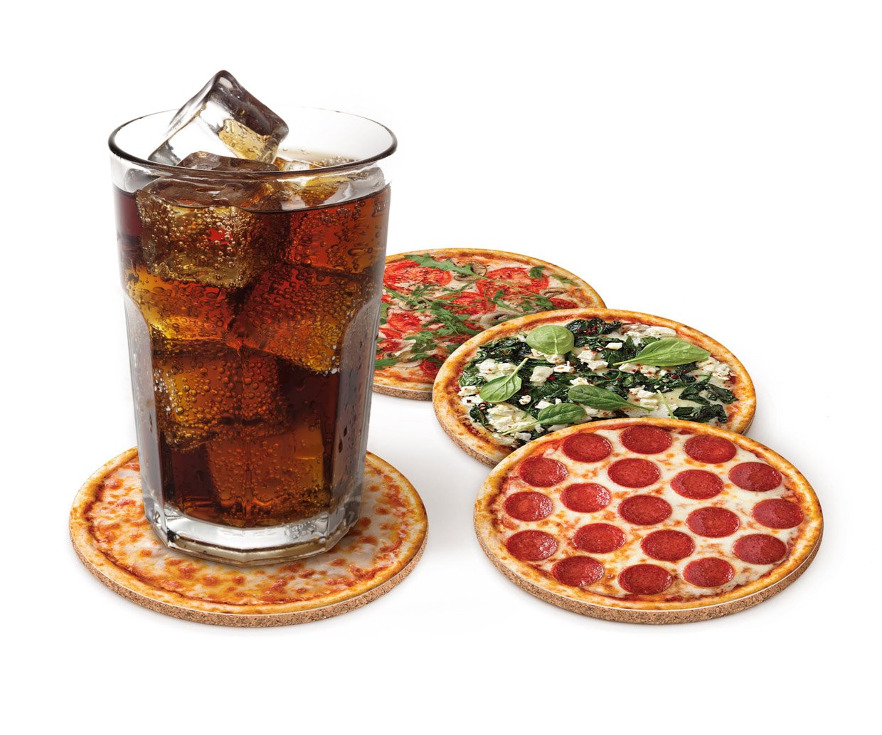 Hot and Fresh Pizza Coasters