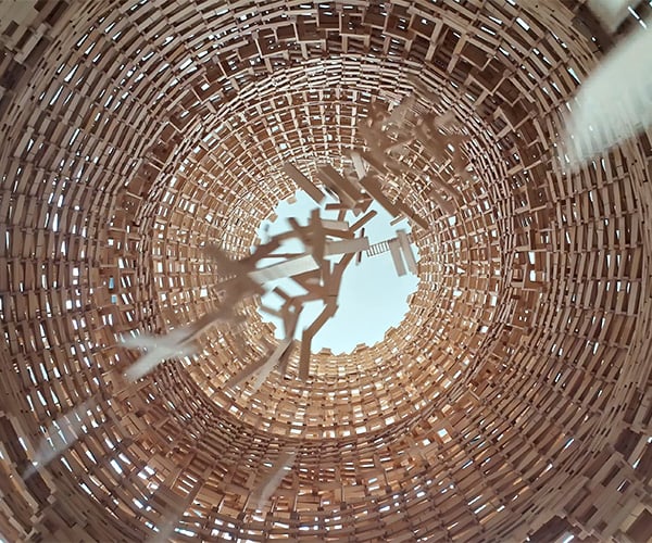 Epic Kapla Tower Build + Collapse