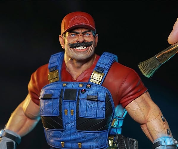 Sculpting Super Muscle Mario