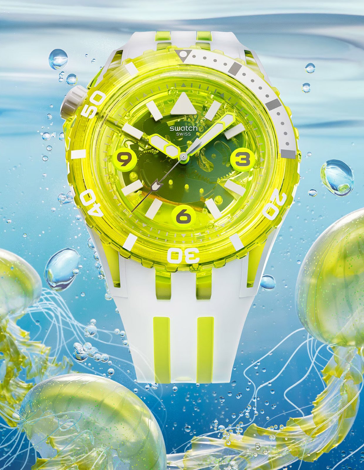 Swatch Scubaqua Egg Yolk Dive Watch