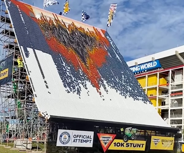 Dropping 10,000 Mini Monster Trucks at Once