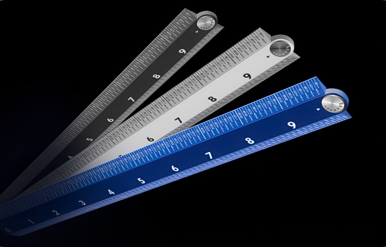 The 25° Ruler Fold-X Is Precise, Compact, and Made from Aluminum