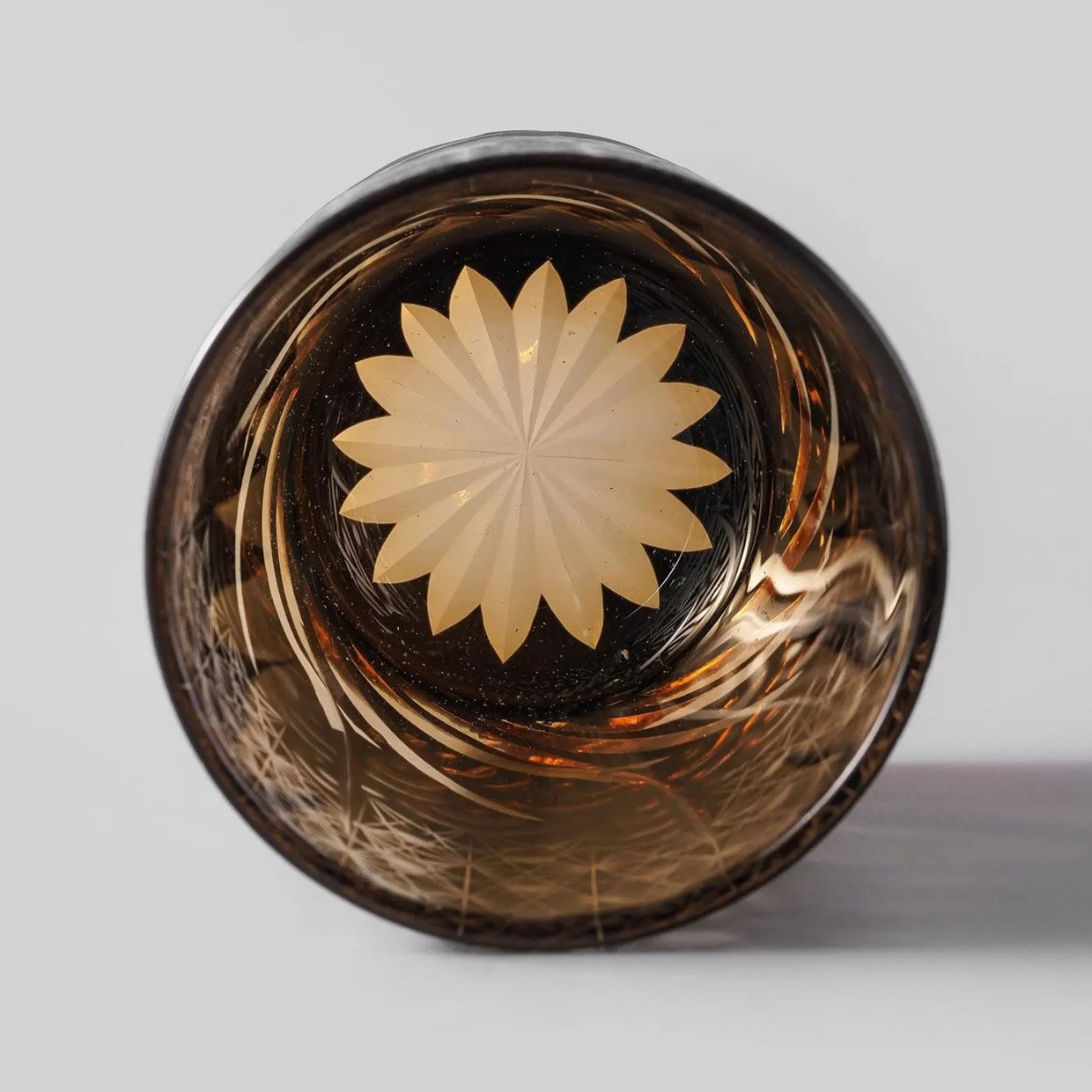 Black Wave Crystal Whiskey Glass