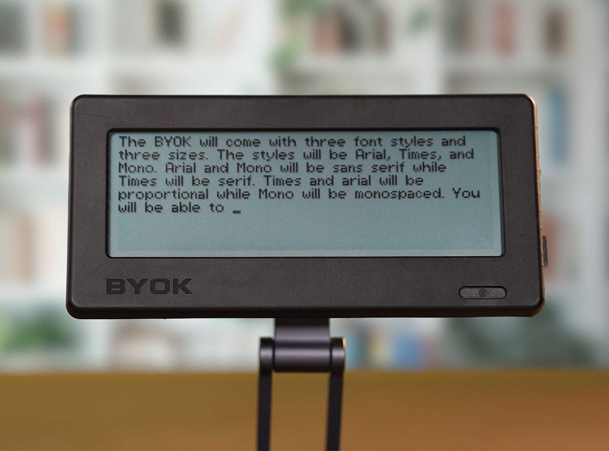 BYOK Distraction-free Writing Gadget