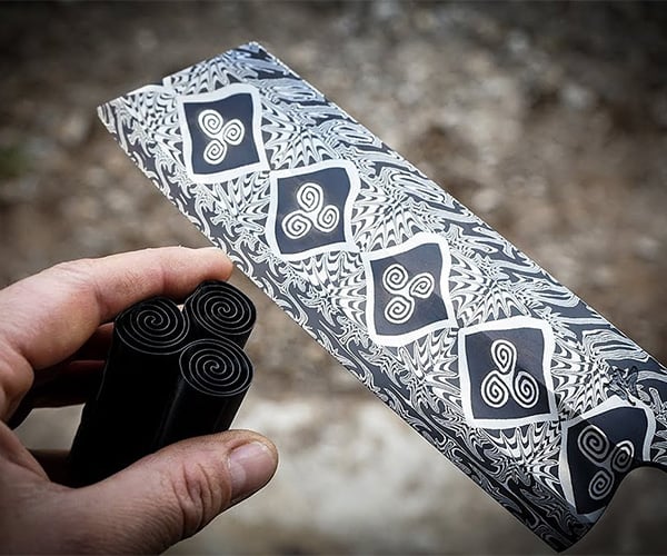 Making a Patterned Damascus Bunka Knife