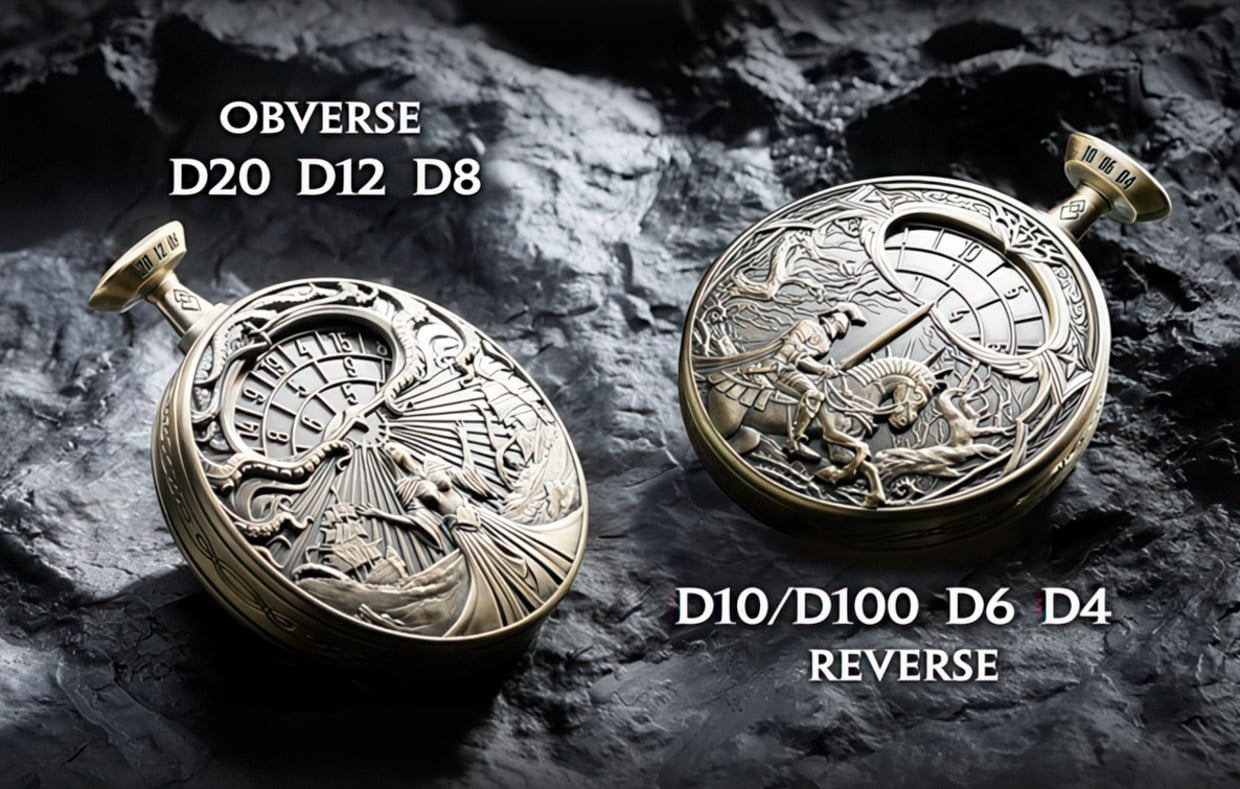 Prophecy Dice Pocket Watch TRPG Dice