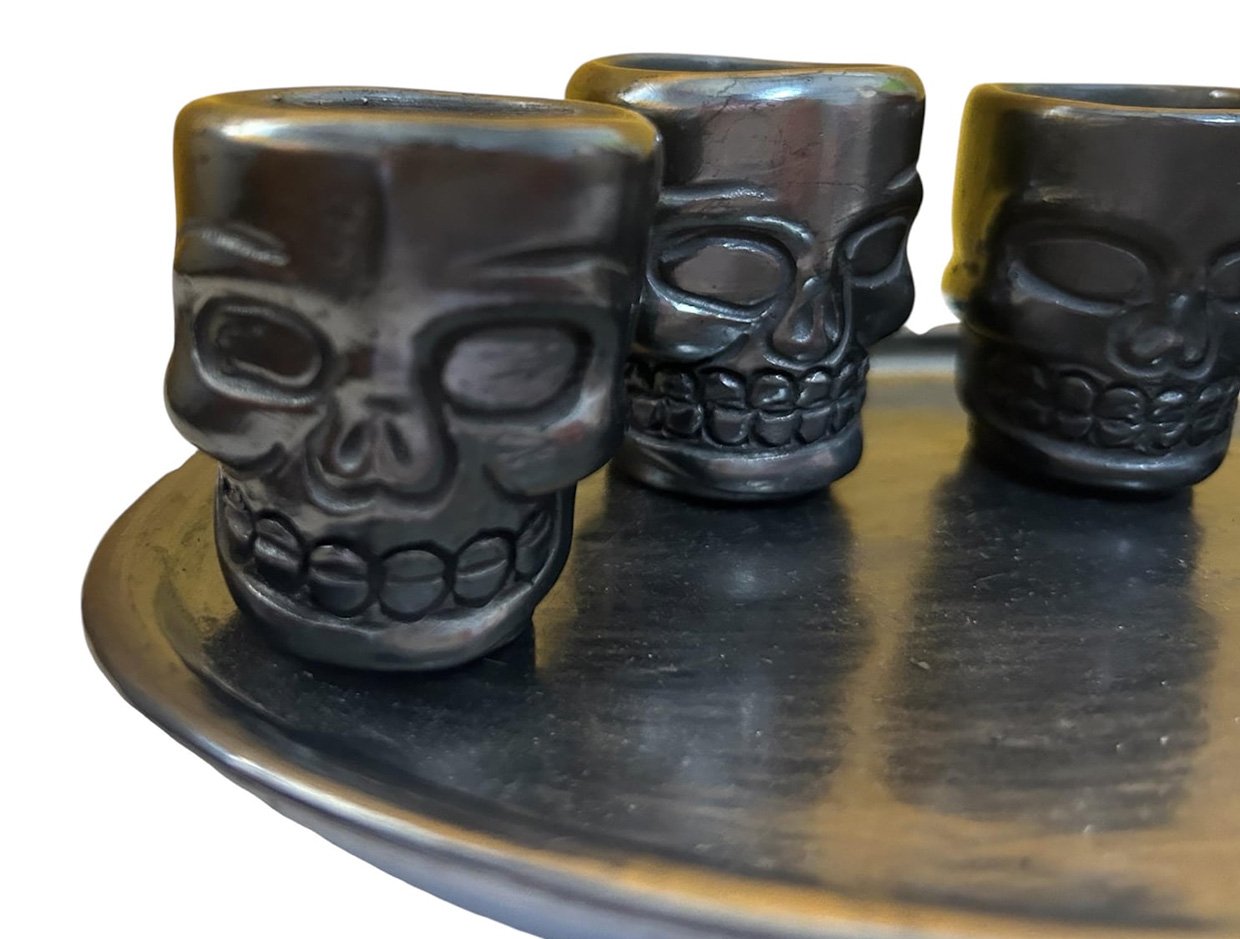 Mezcaleros Skull Shot Glass Set