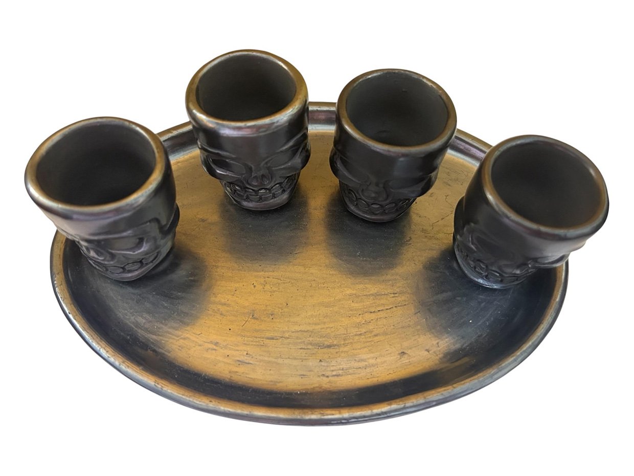 Mezcaleros Skull Shot Glass Set