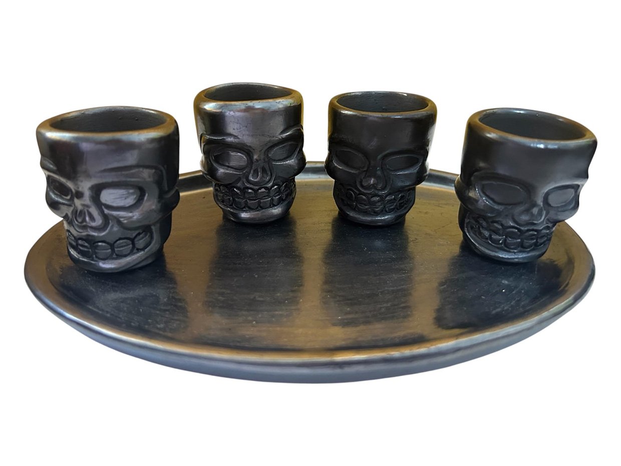 Mezcaleros Skull Shot Glass Set