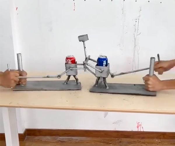Soda Can Robot Fight