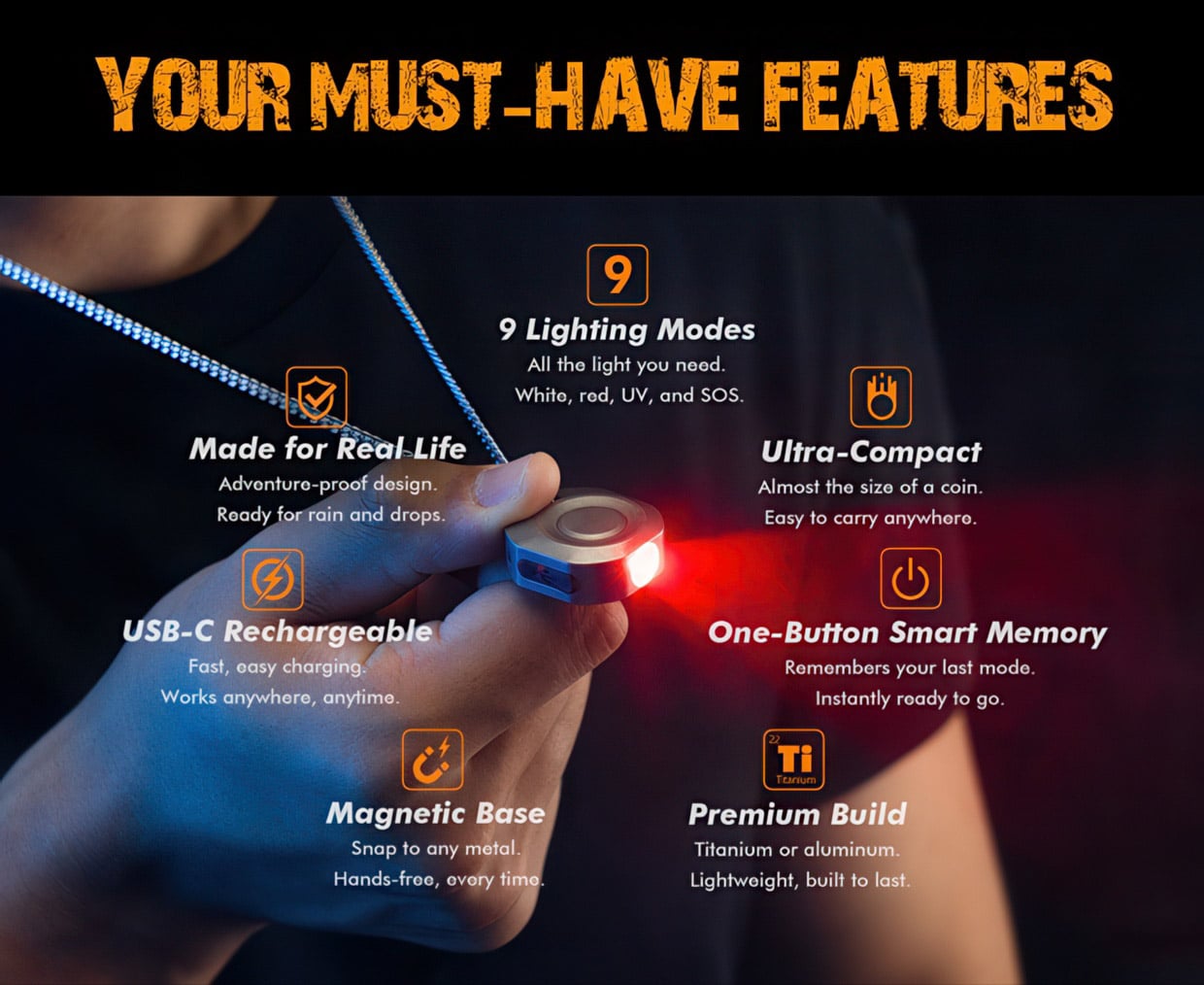 NanoB9 Keychain Flashlight