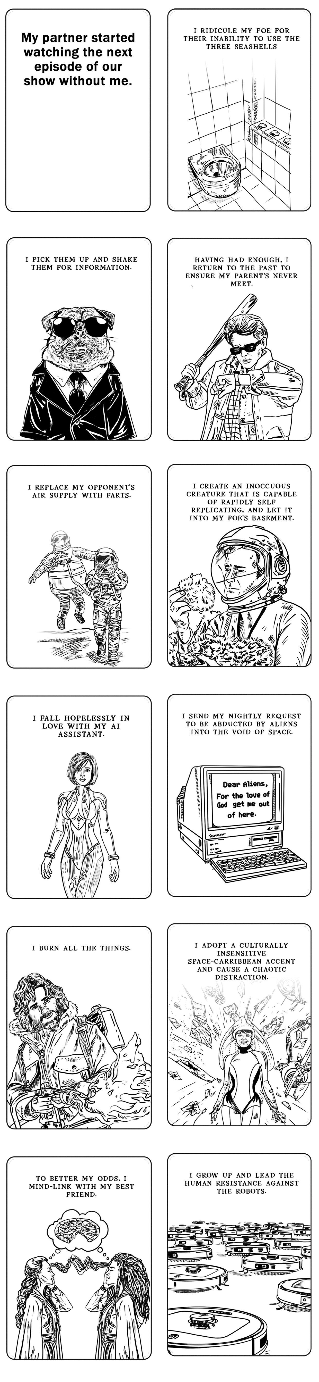 Modern Problems Require Sci-Fi Solutions Card Game