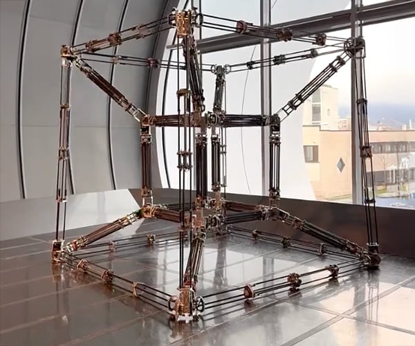 Transforming Tesseract Sculpture