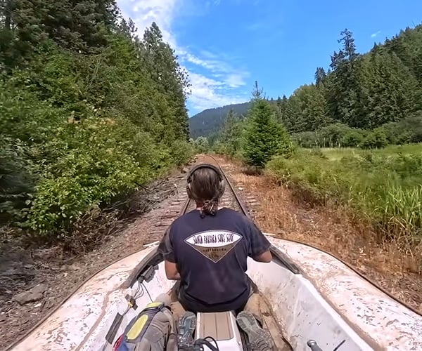 Riding an Abandoned Railway on a Hovercraft