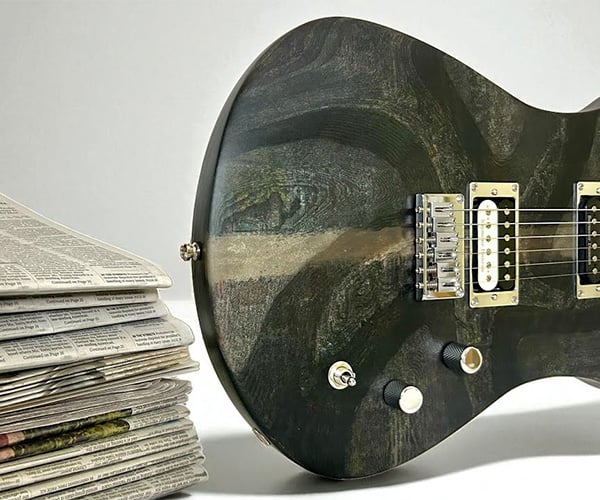 Making a Patterned Guitar Body from Newspaper
