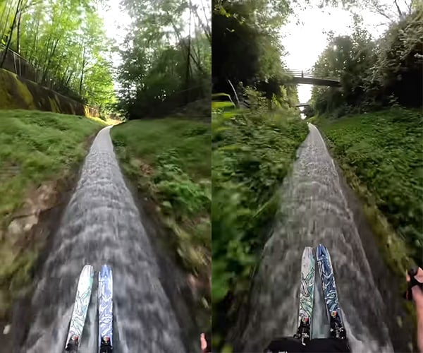 Waterskiing a Drainage Ditch