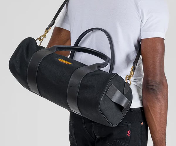 Iron Heart Denim + Leather Holdall Bag