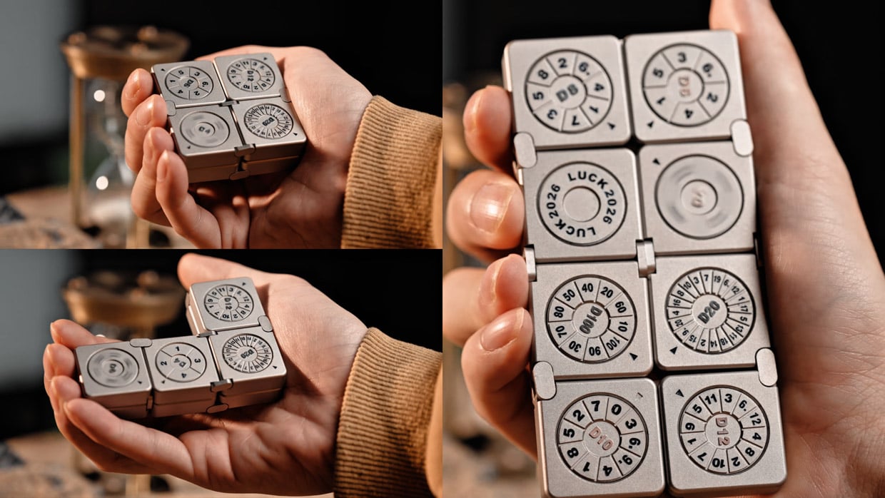 Cube Dice Rotation Nexus Cube Dice Spinner Fits an Entire Dice Set into a Folding Card