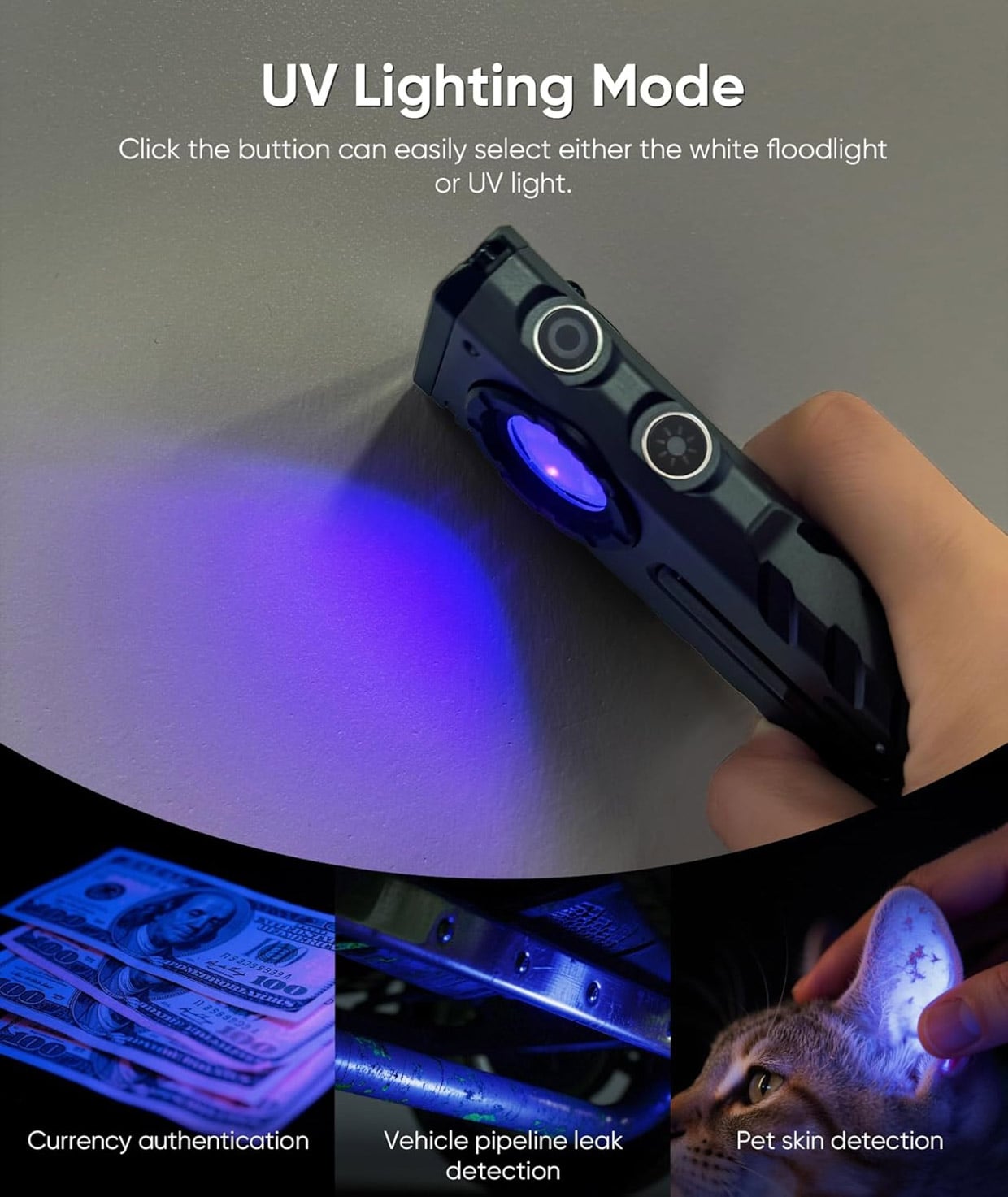 Hotligh ZF8313: Multi-Mode EDC Flashlight with UV and RGB Lighting