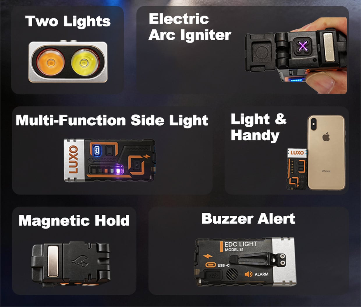 Luxo Flashlight + Arc Lighter
