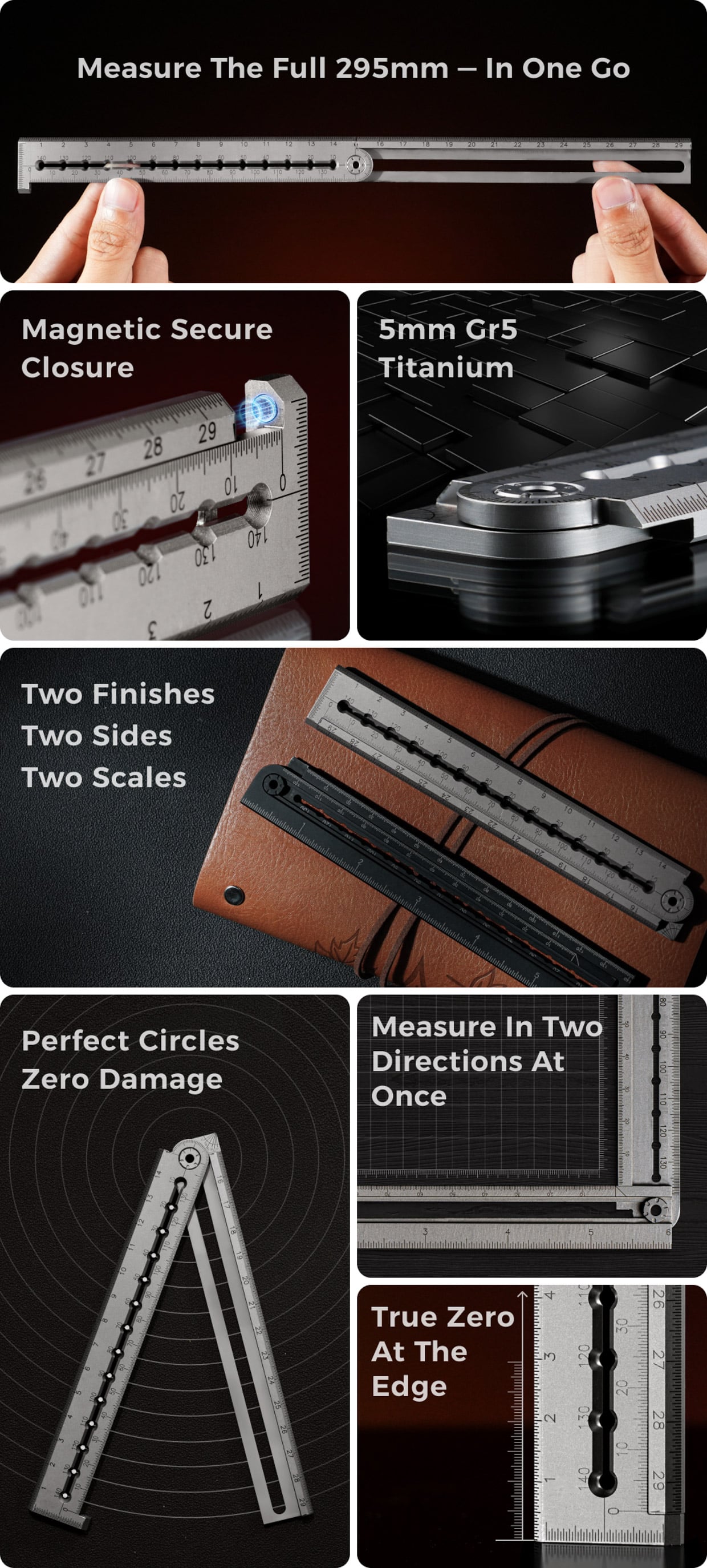 UnioArc Titanium Multi-Ruler