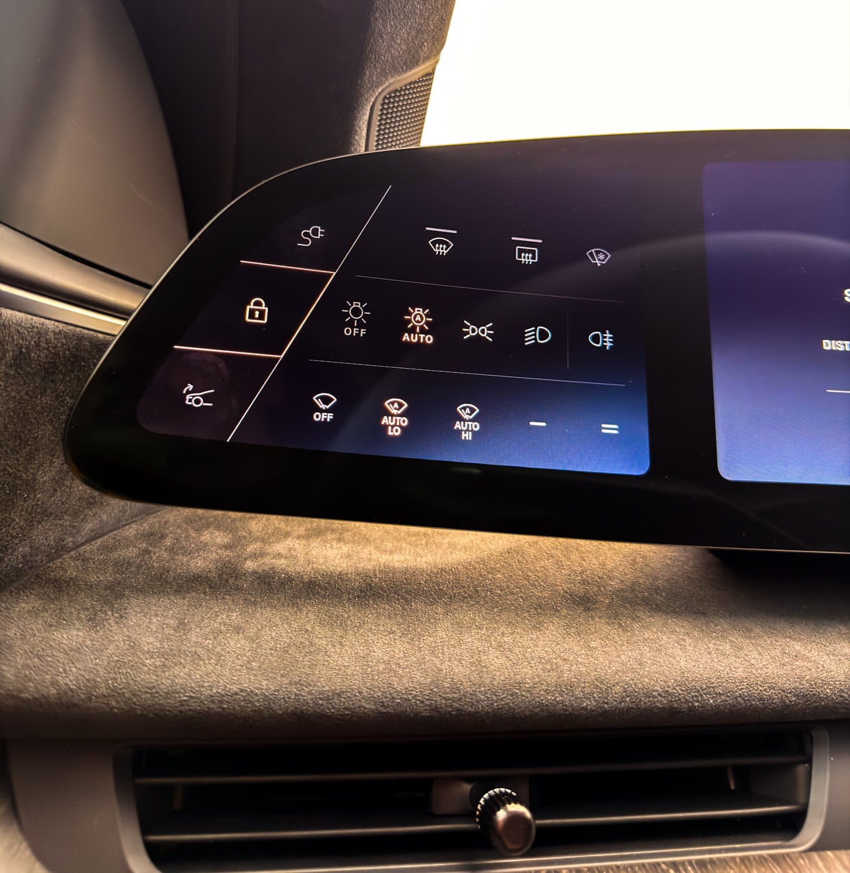 2026 Lucid Air Wiper and Light Controls